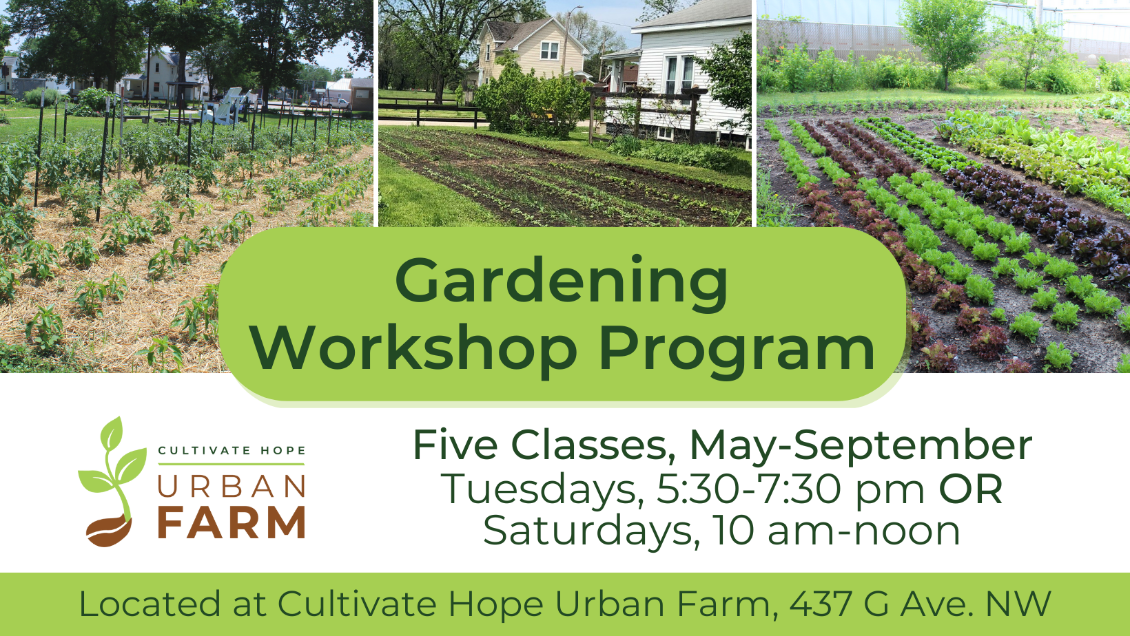 summer gardening workshops may-september