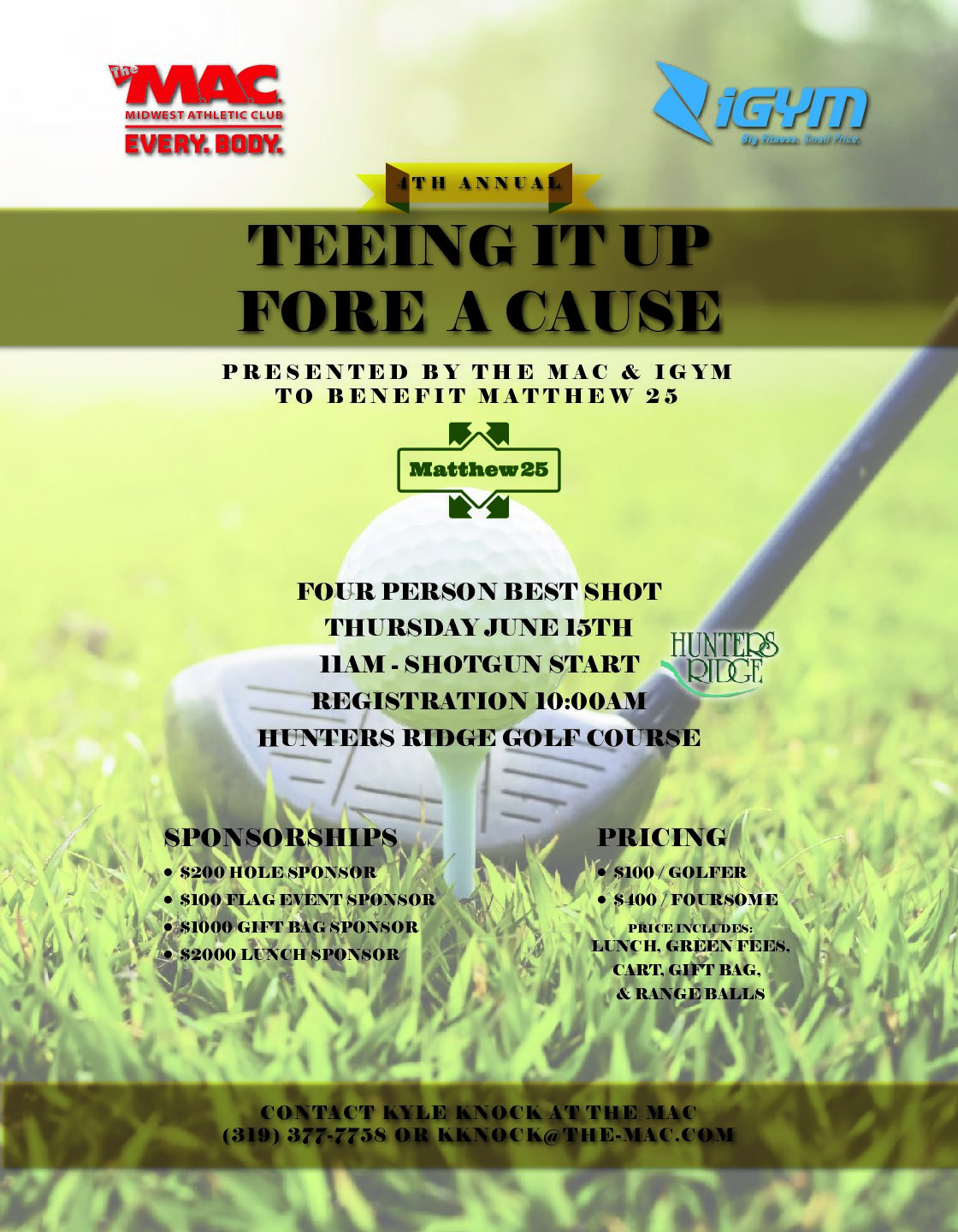 Teeing It Up Fore a Cause