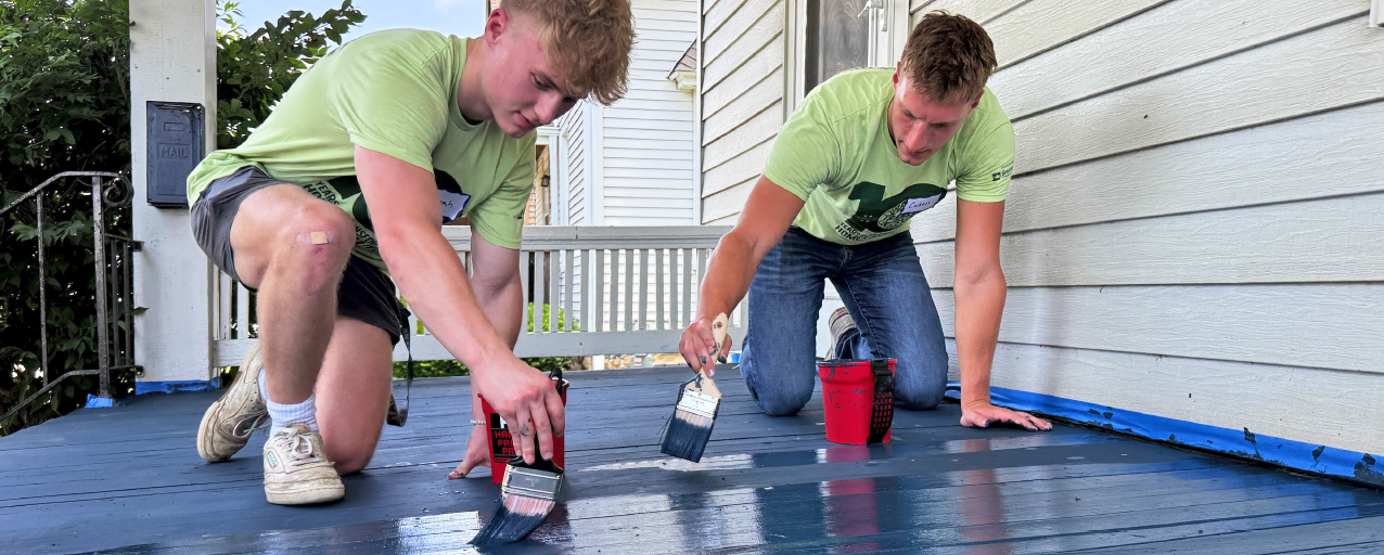 painting the deck