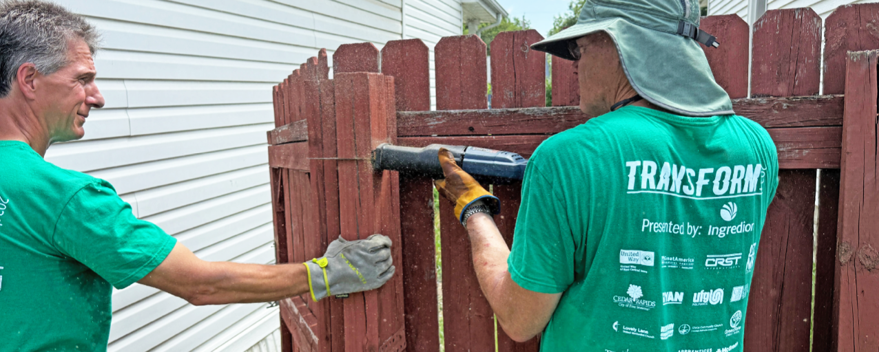 sawing a fence