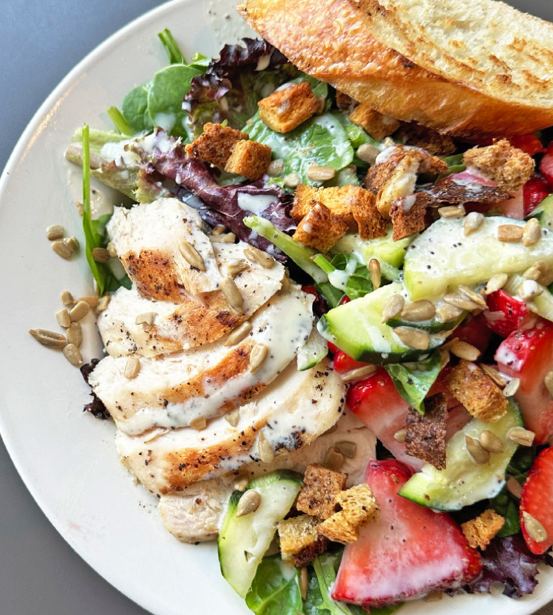 A premade sandwich from the Cafe