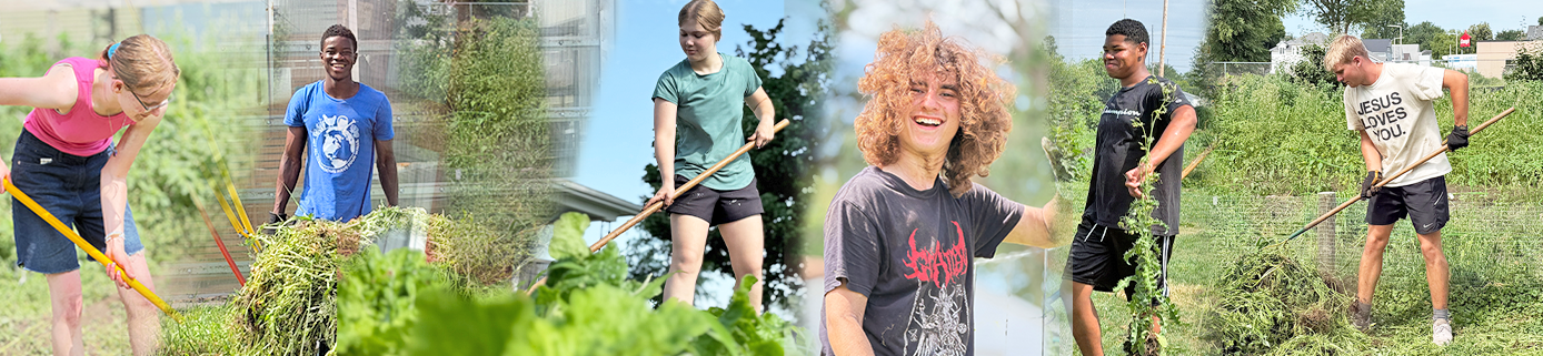 youth in garden